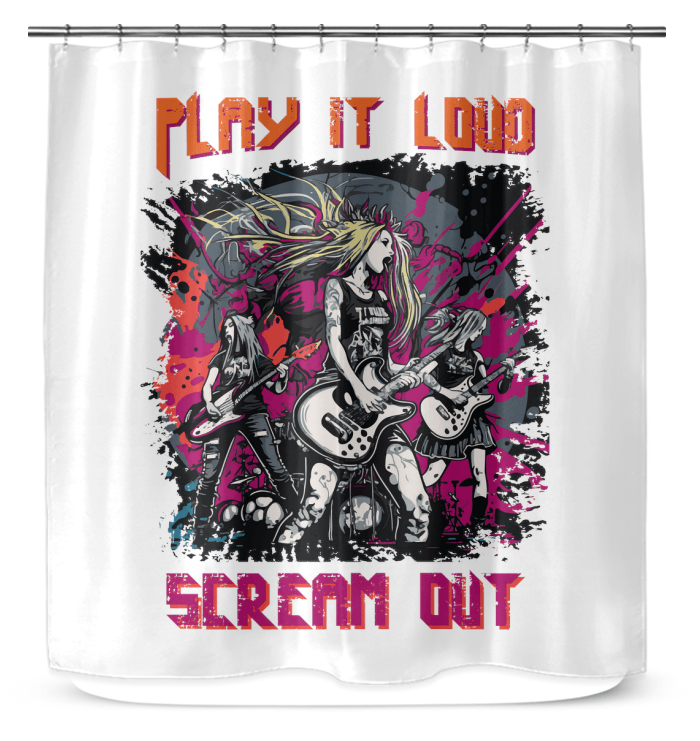 Play It Loud Shower Curtain - Beyond T-shirts