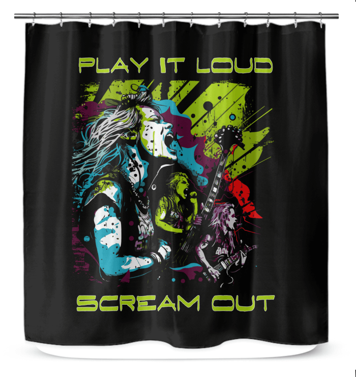 Play It Loud Shower Curtain - Beyond T-shirts