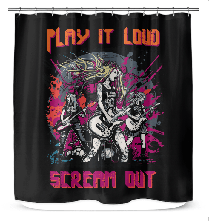 Play It Loud Shower Curtain - Beyond T-shirts