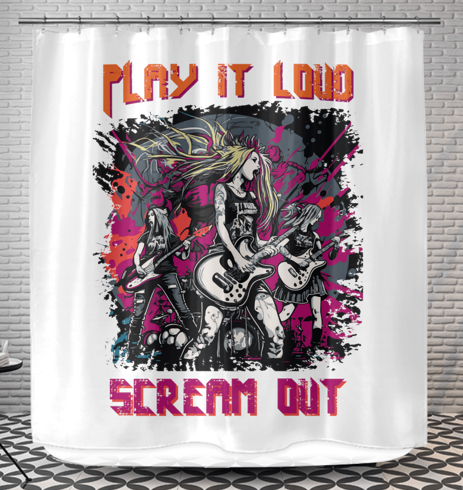 Play It Loud Shower Curtain - Beyond T-shirts