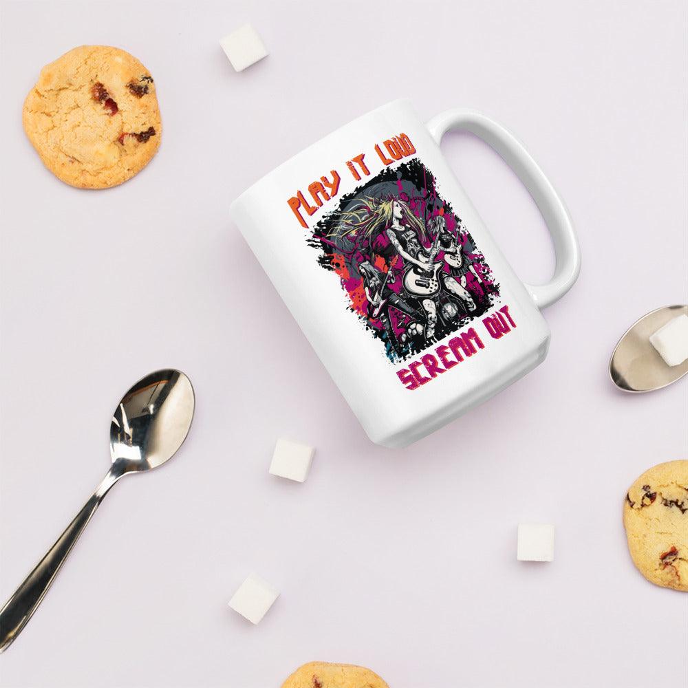 Play It Loud White glossy mug - Beyond T-shirts