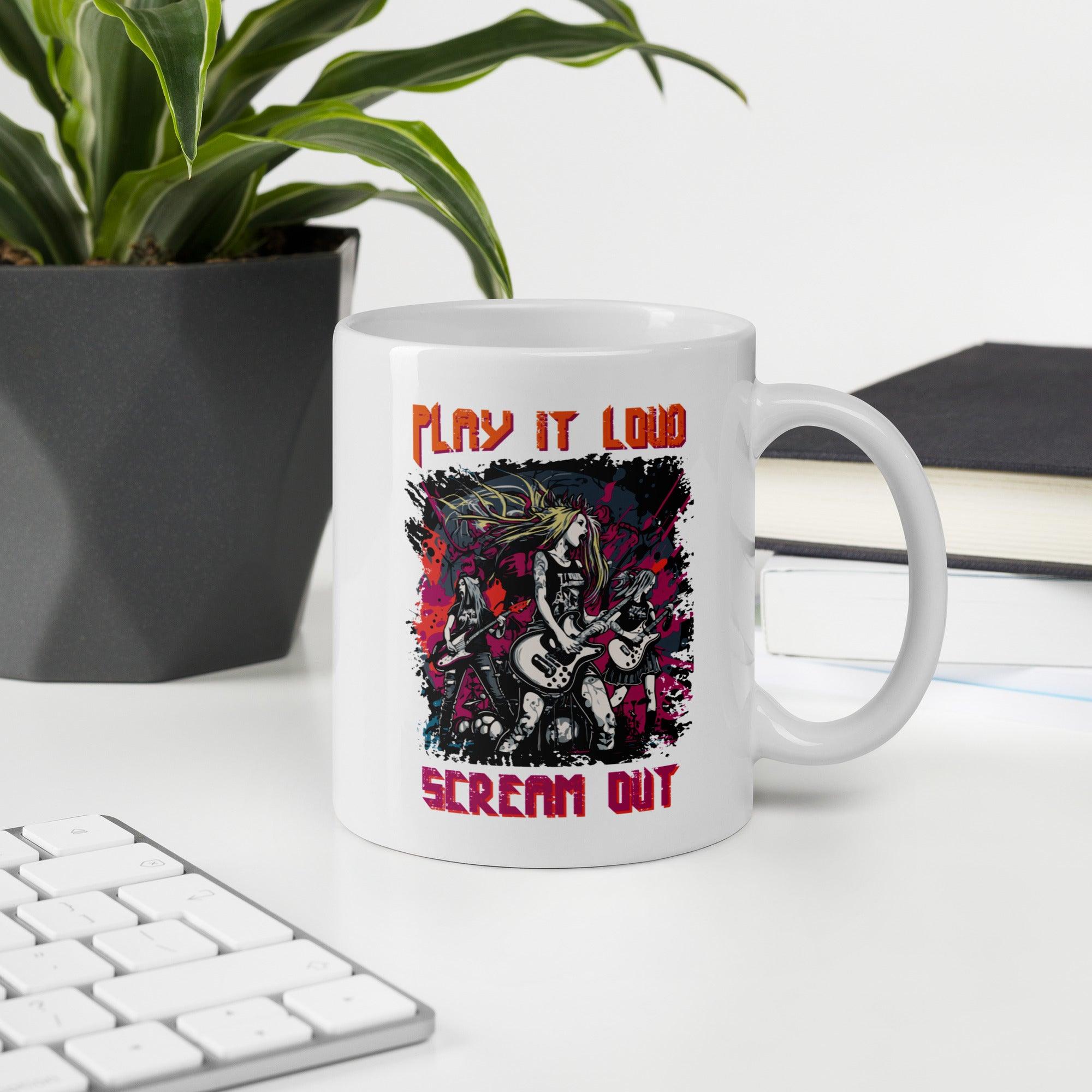 Play It Loud White glossy mug - Beyond T-shirts