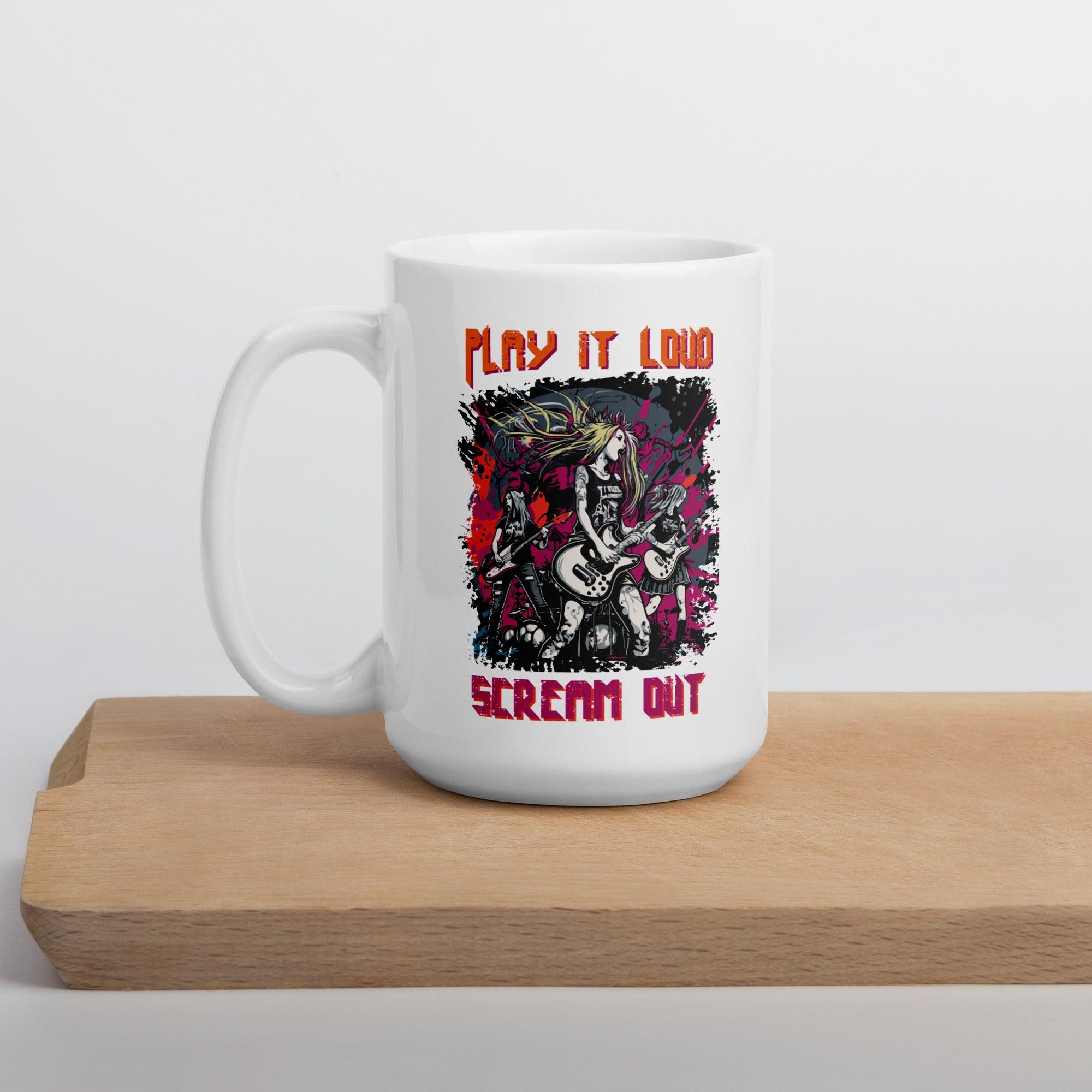 Play It Loud White glossy mug - Beyond T-shirts