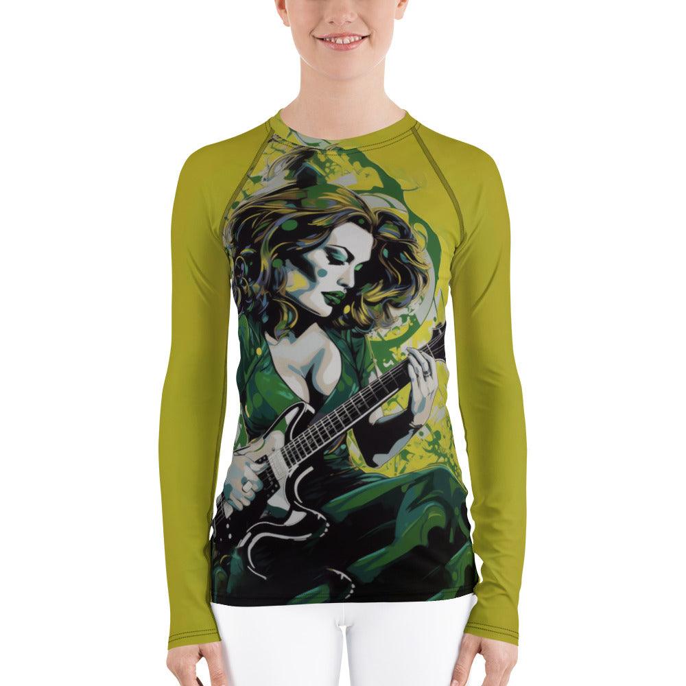 Playing Guitar is Truth Women's Rash Guard - Front View