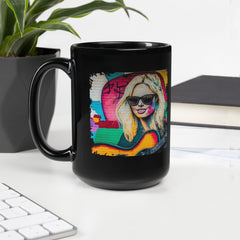 Playing With Musical Fire Black Glossy Mug - Beyond T-shirts