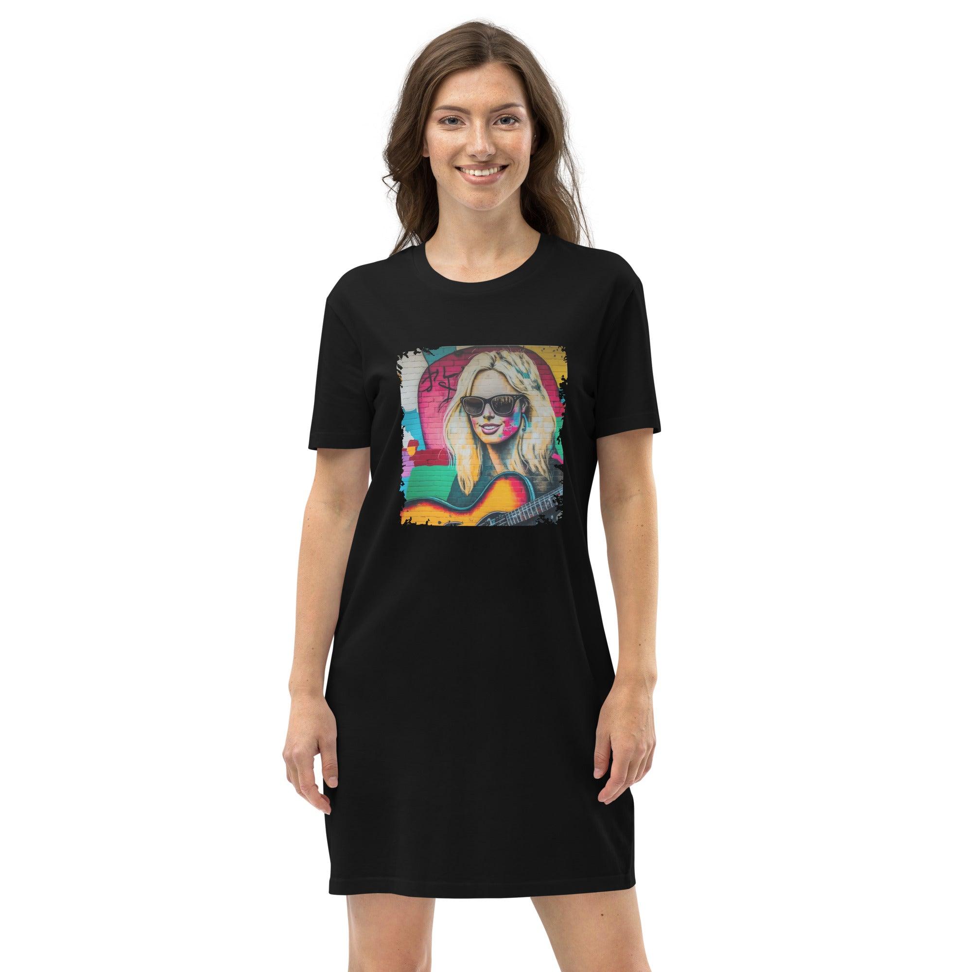 Playing With Musical Fire Organic Cotton T-shirt Dress - Beyond T-shirts