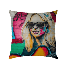 Playing With Musical Fire Outdoor Pillow - Beyond T-shirts