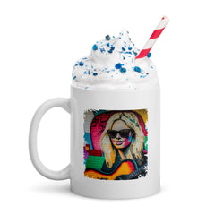 Playing With Musical Fire White Glossy Mug - Beyond T-shirts