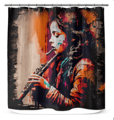 Playing With Soulful Breaths Shower Curtain - Beyond T-shirts