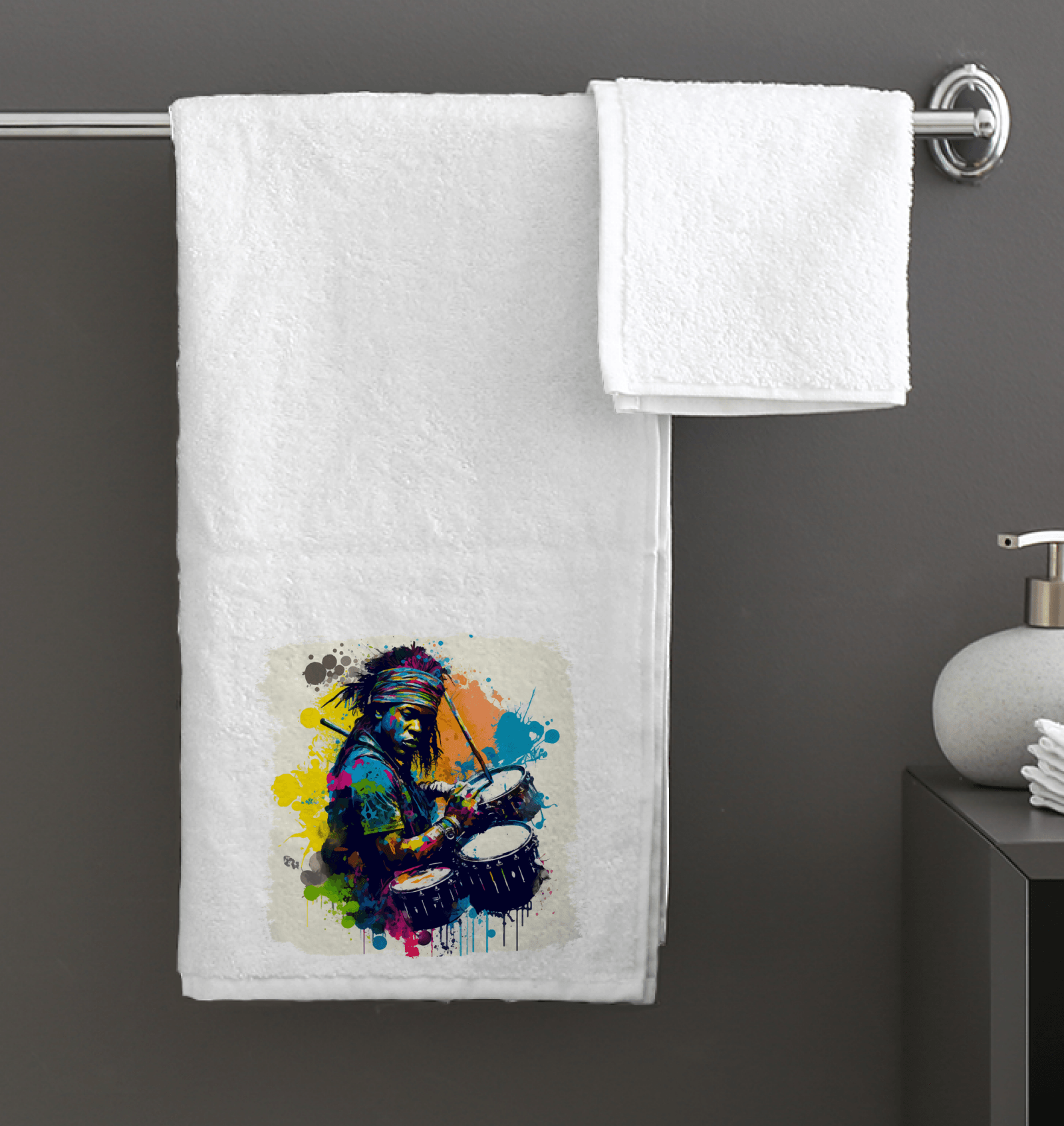 Pounding The Skins Hard Bath Towel - Beyond T-shirts