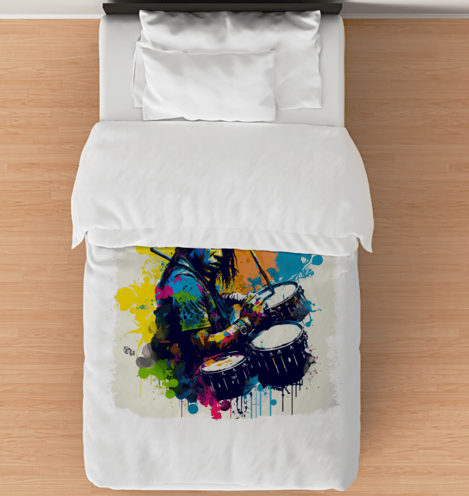 Pounding The Skins Hard Duvet Cover - Beyond T-shirts