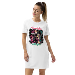 Punch Fear In The Face Organic Cotton T-shirt Dress - Beyond T-shirts
