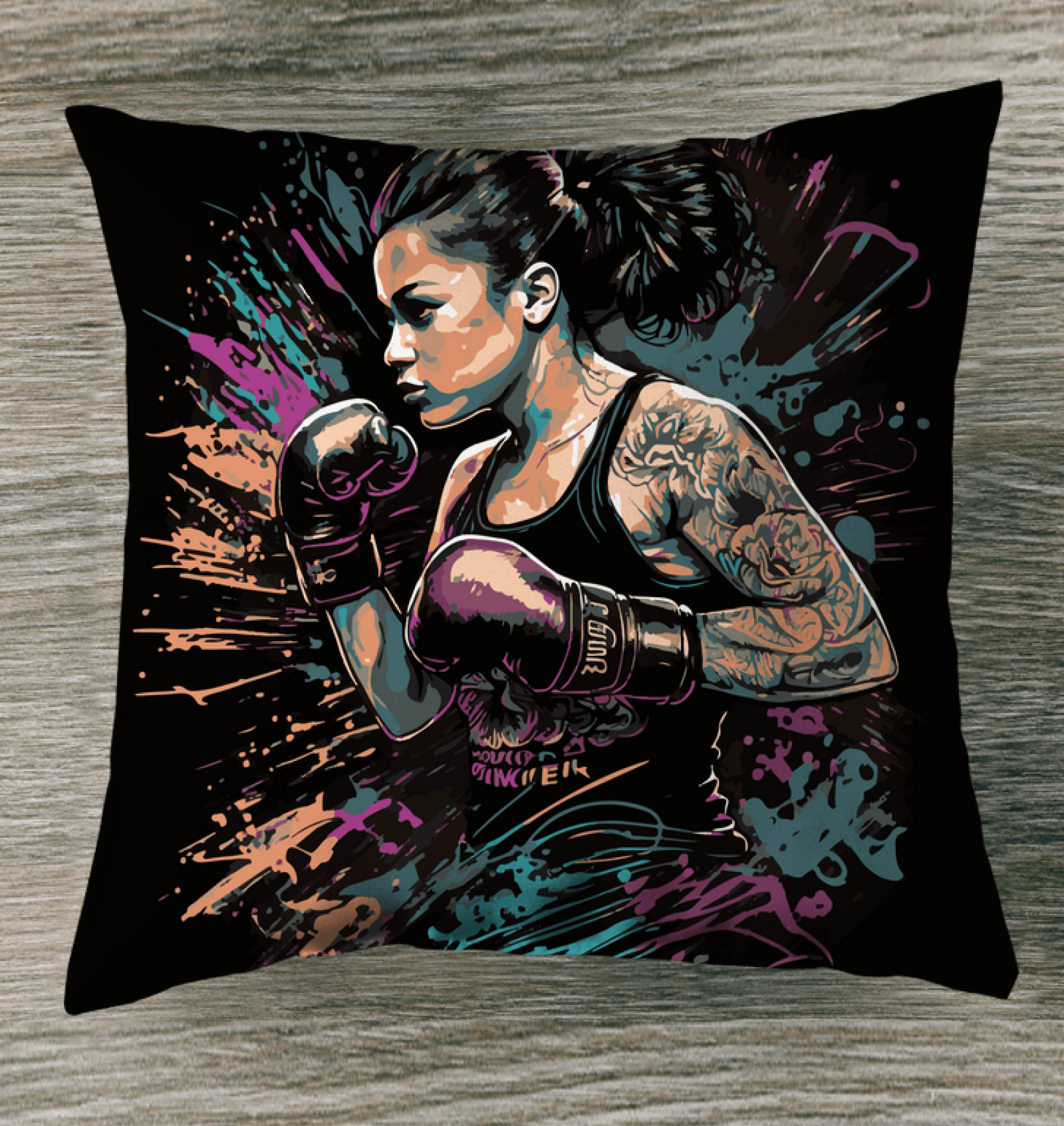 Push Harder, Punch Higher Indoor Pillow - Front View