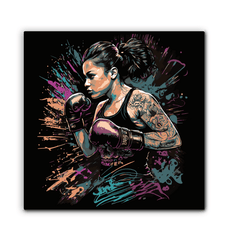 Push Harder Punch Higher Wrapped Canvas - Beyond T-shirts