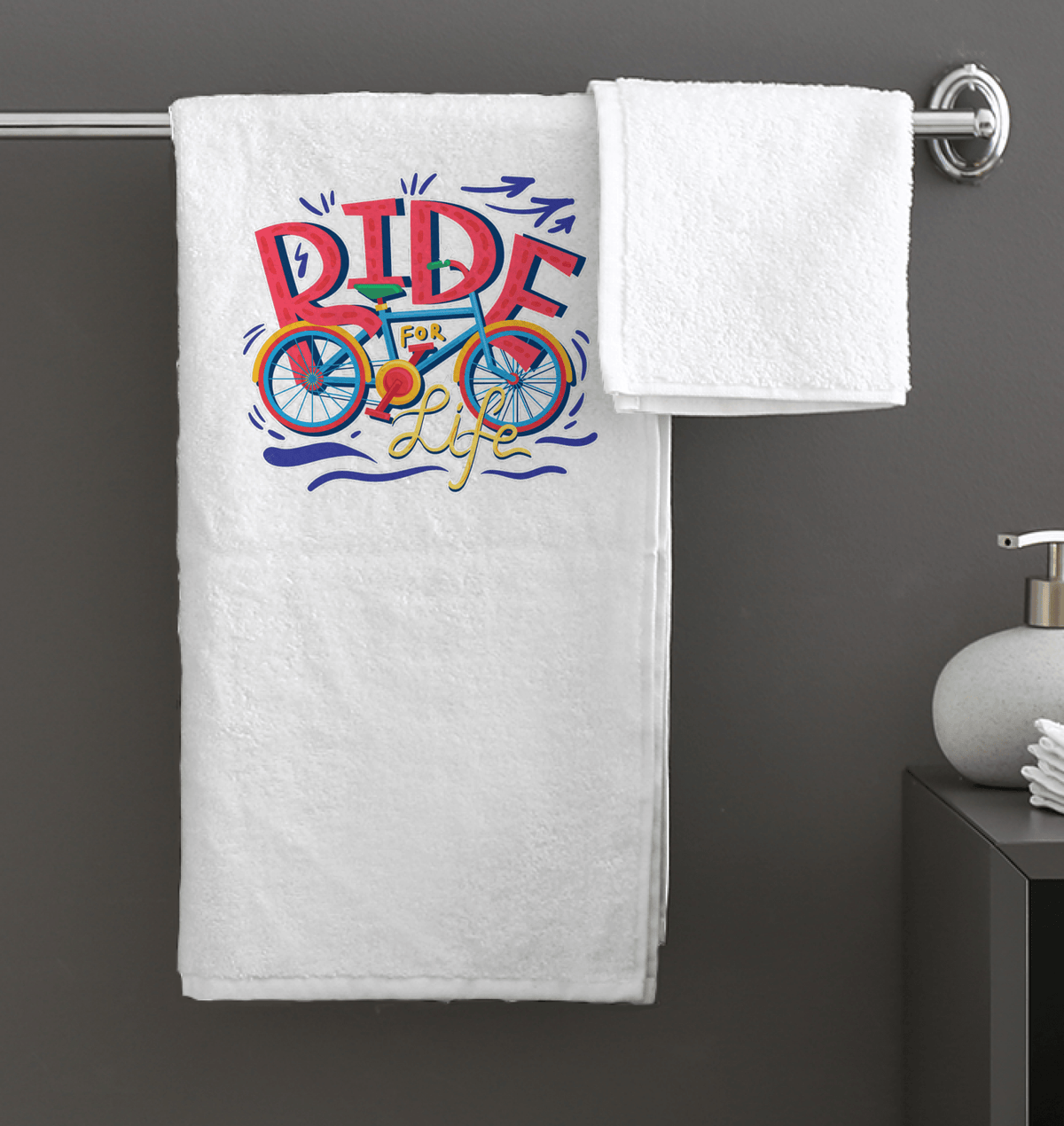 Ride For Life Bath Towel - Beyond T-shirts