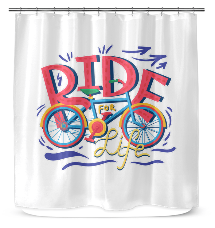Ride For Life Shower Curtain - Beyond T-shirts