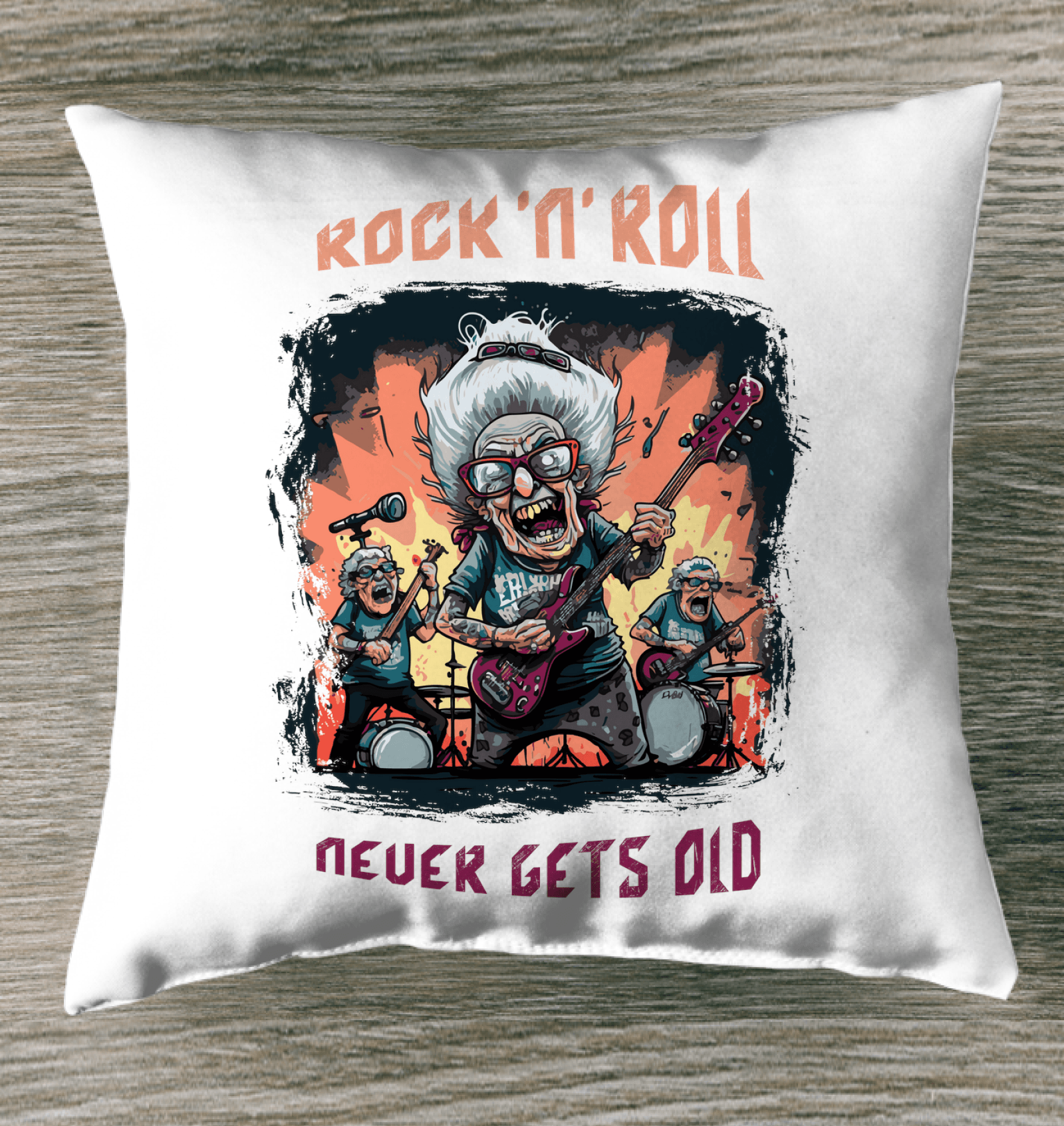 Rock n Roll Indoor Pillow - Beyond T-shirts