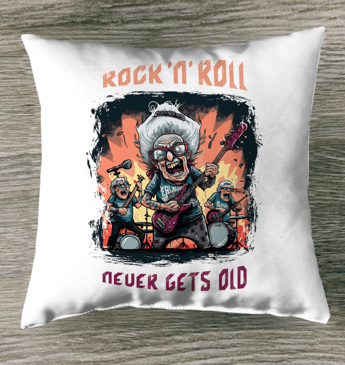 Rock n Roll Indoor Pillow - Beyond T-shirts