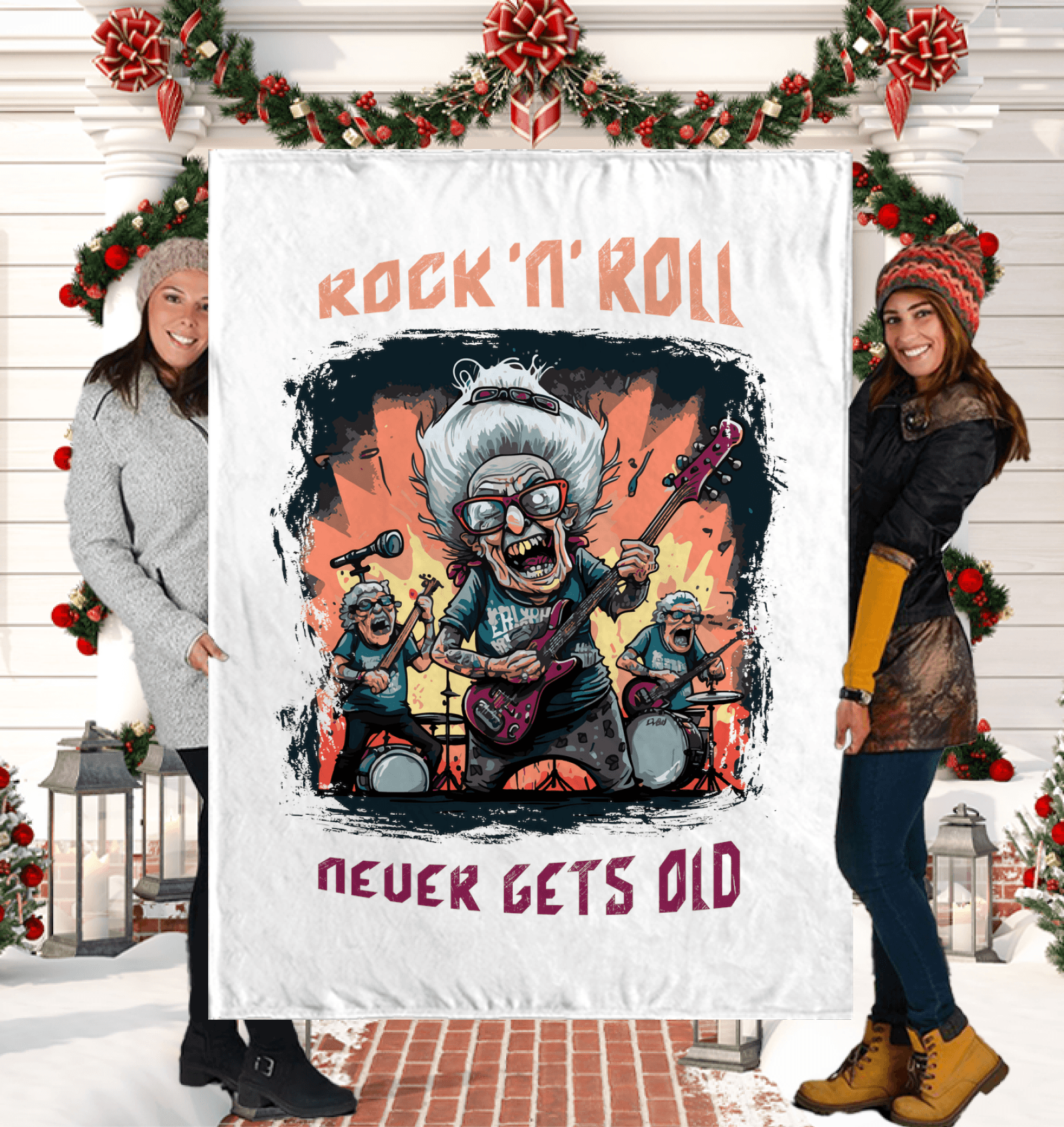 Rock n Roll Sherpa Blanket - Beyond T-shirts