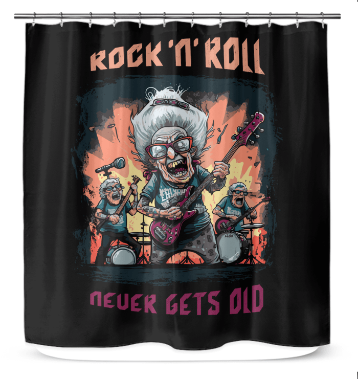 Rock n Roll Shower Curtain - Beyond T-shirts