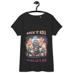 Rock N Roll Women’s fitted v-neck t-shirt - Beyond T-shirts