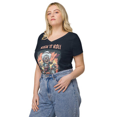 Rock N Roll Women’s fitted v-neck t-shirt - Beyond T-shirts