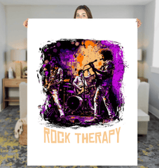 Rock Therapy Sherpa Blanket - Beyond T-shirts