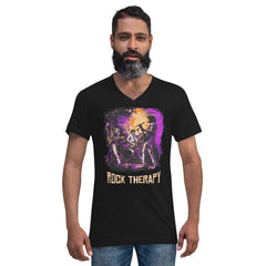 Rock Therapy Unisex Short Sleeve V-Neck T-Shirt - Beyond T-shirts