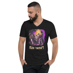 Rock Therapy Unisex Short Sleeve V-Neck T-Shirt - Beyond T-shirts