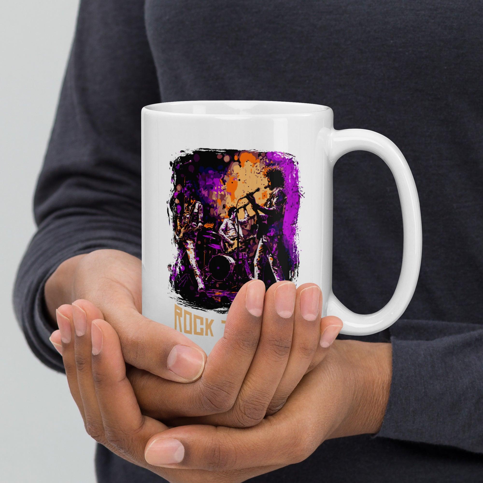 Rock Therapy white glossy mug - Beyond T-shirts