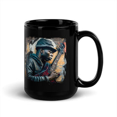 Rocking Out, Feeling Alive Black Glossy Mug - Beyond T-shirts
