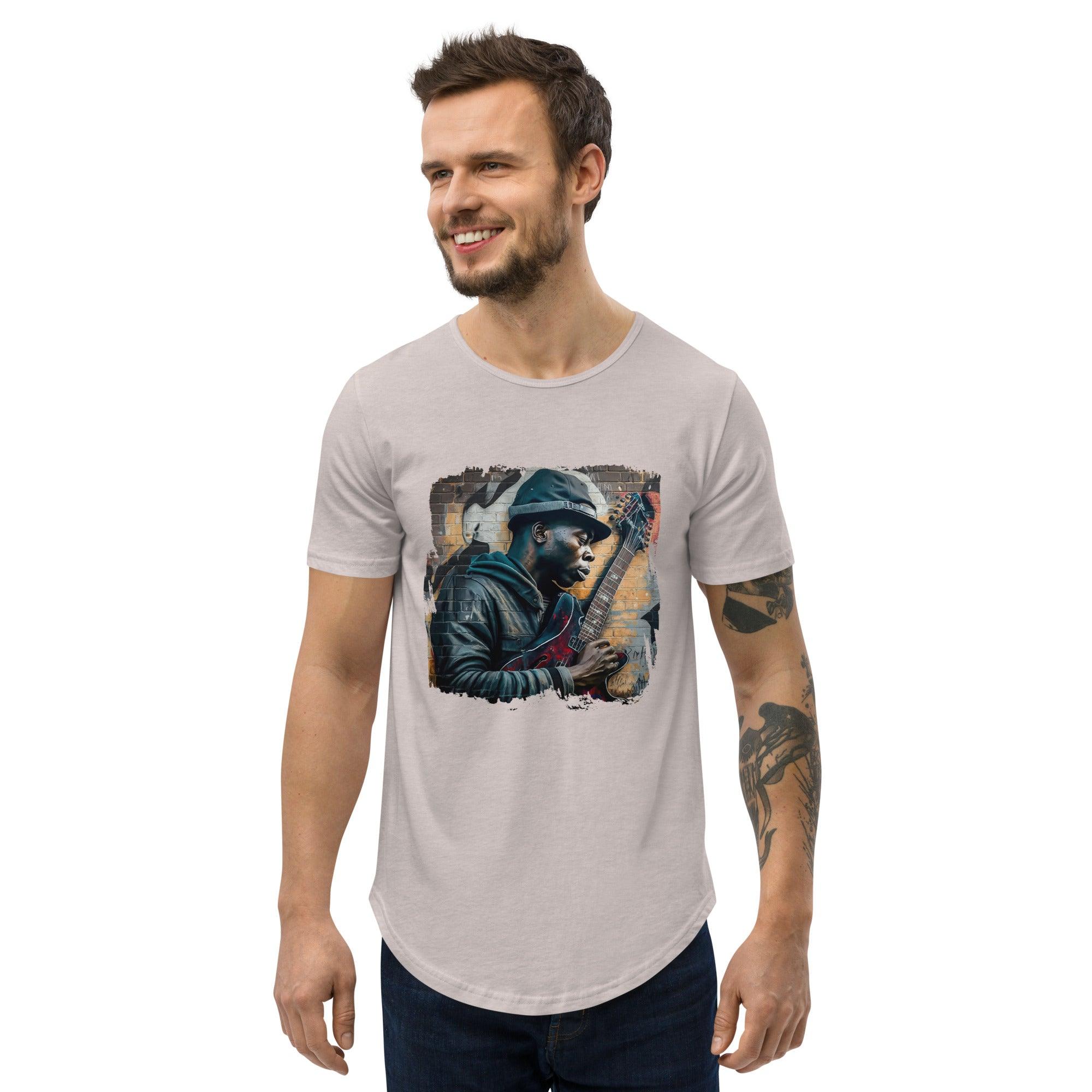 Rocking Out, Feeling Alive Men's Curved Hem T-Shirt - Beyond T-shirts