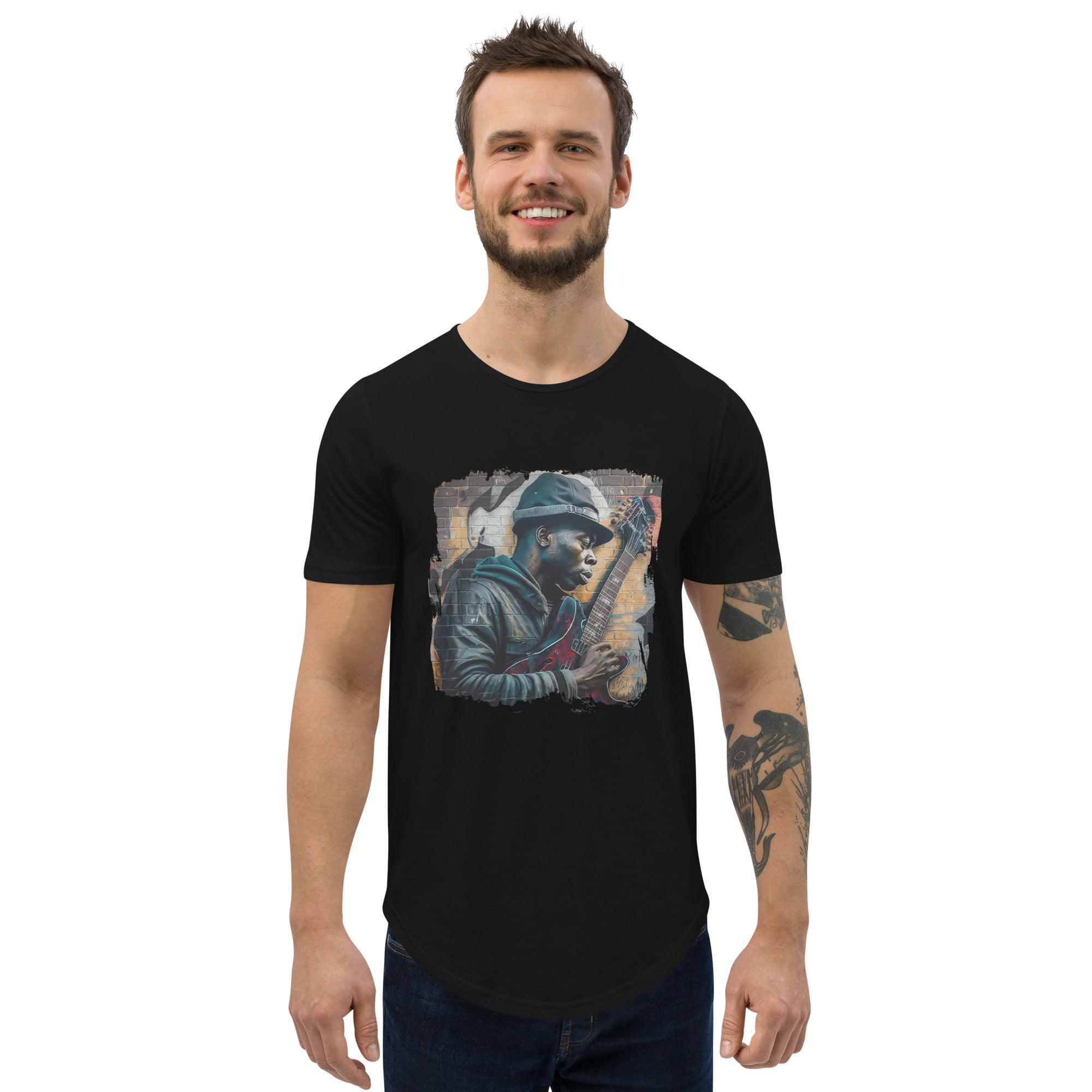 Rocking Out, Feeling Alive Men's Curved Hem T-Shirt - Beyond T-shirts