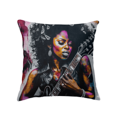 Rocking Out, Feminine Style Indoor Pillow - Beyond T-shirts