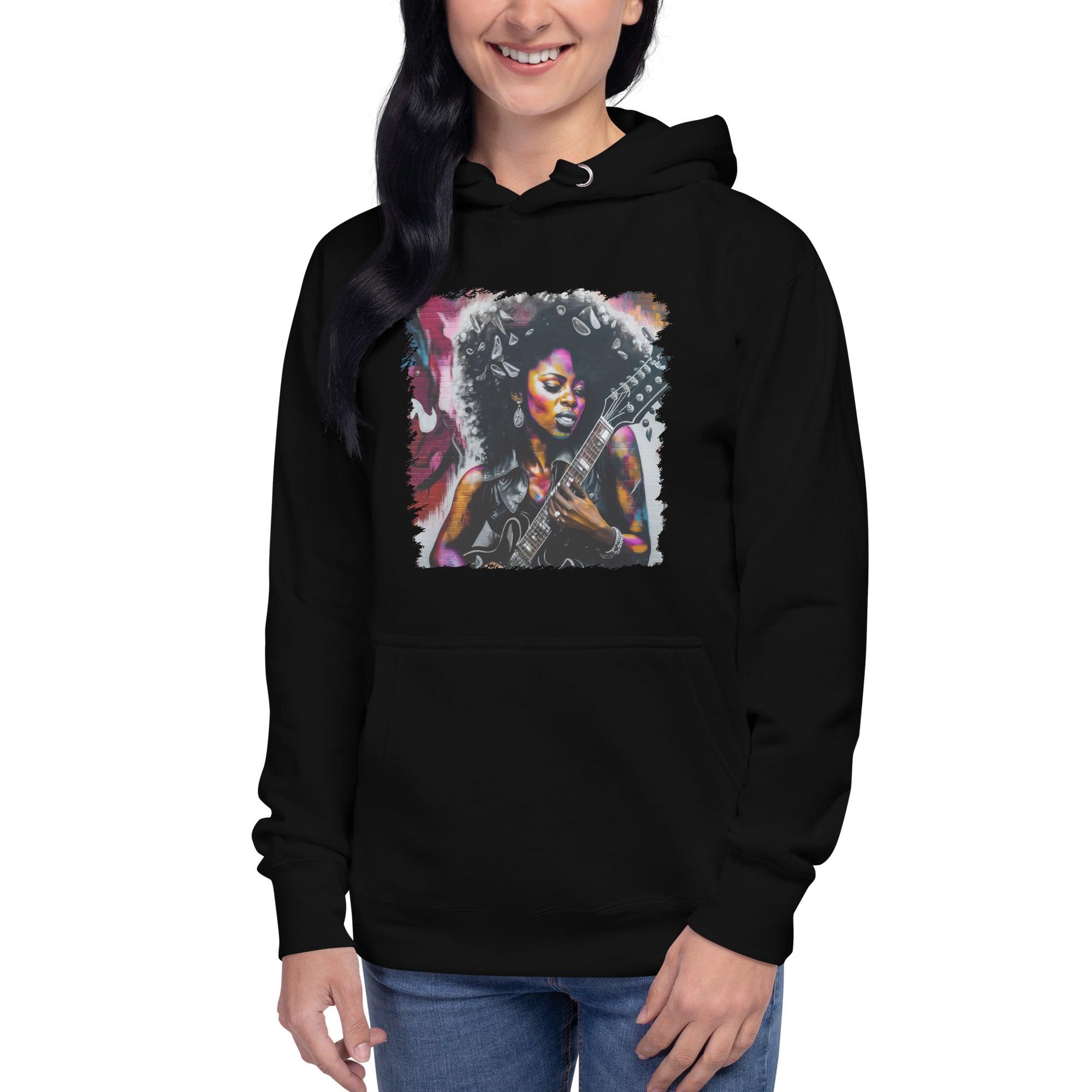 Rocking Out, Feminine Style Unisex Hoodie - Beyond T-shirts