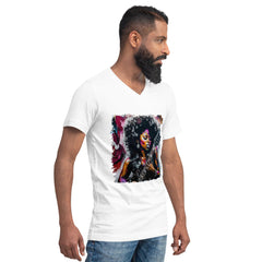 Rocking Out, Feminine Style Unisex Short Sleeve V-Neck T-Shirt - Beyond T-shirts