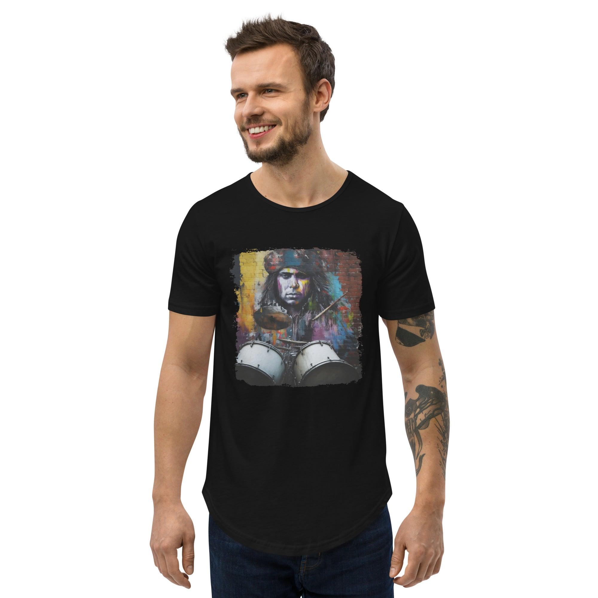 Rocking The Kit Out Men's Curved Hem T-Shirt - Beyond T-shirts