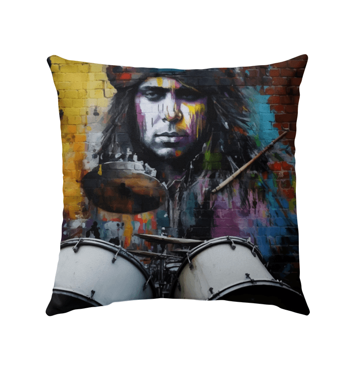 Rocking The Kit Out Outdoor Pillow - Beyond T-shirts