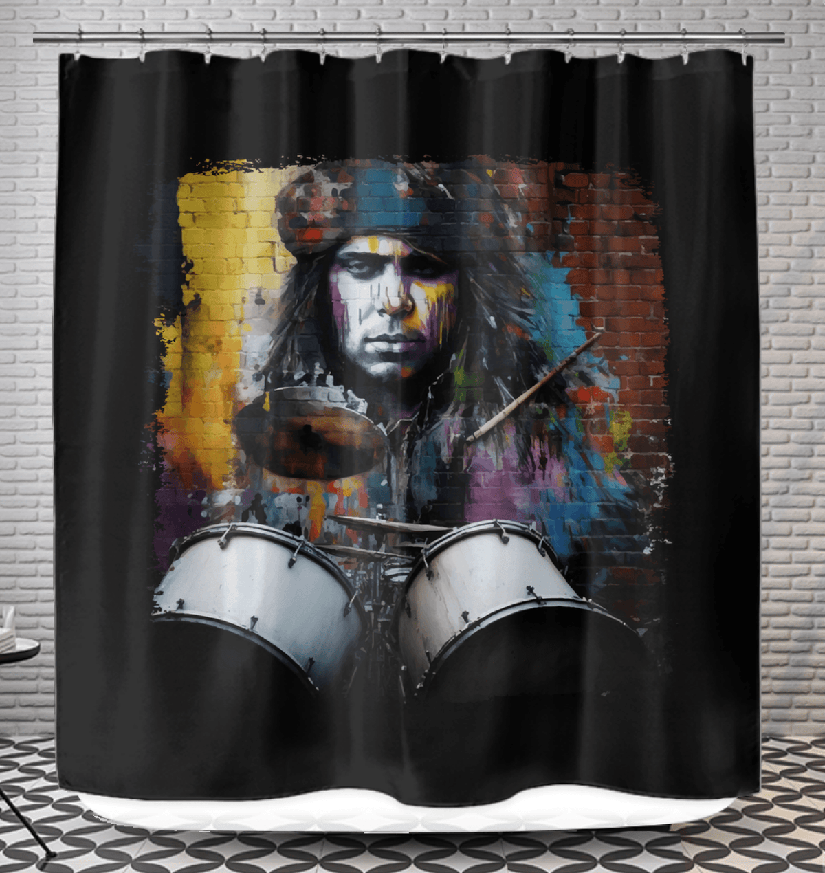 Rocking The Kit Out Shower Curtain - Beyond T-shirts