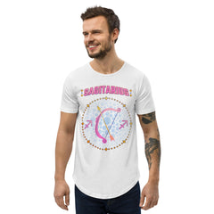 Sagitarius Men's Curved Hem T-Shirt | Zodiac Series 1 - Beyond T-shirts