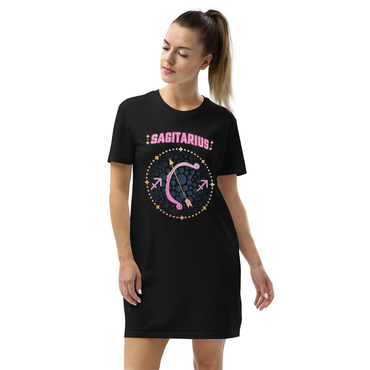 Sagitarius Organic Cotton T-Shirt Dress | Zodiac Series 1 - Beyond T-shirts