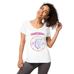 sagitarius Women’s Fitted V-Neck T-Shirt | Zodiac Series 1 - Beyond T-shirts