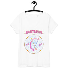 sagitarius Women’s Fitted V-Neck T-Shirt | Zodiac Series 1 - Beyond T-shirts