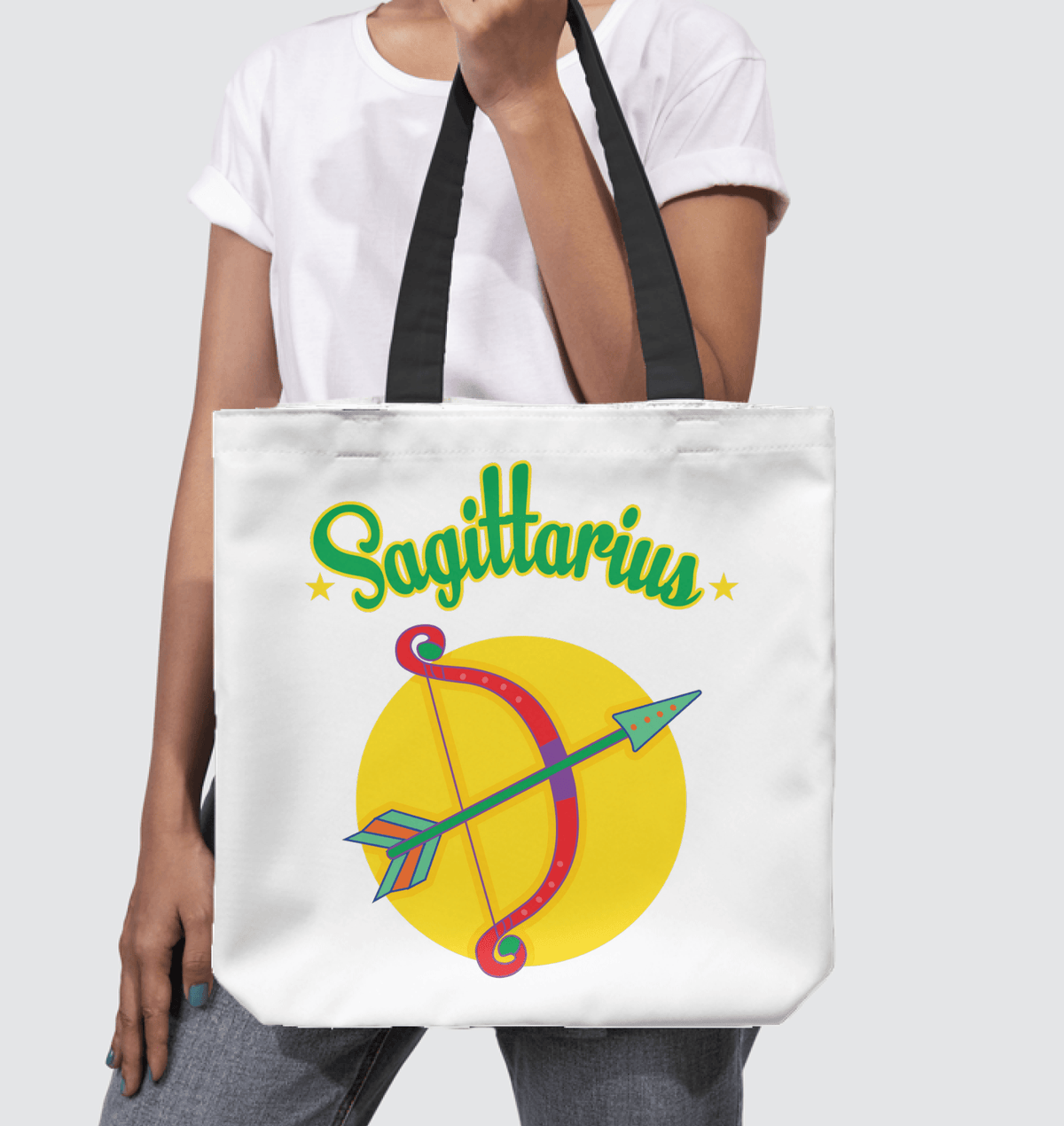 Sagittarius Basketweave Tote Bag | Zodiac Series 5 - Beyond T-shirts