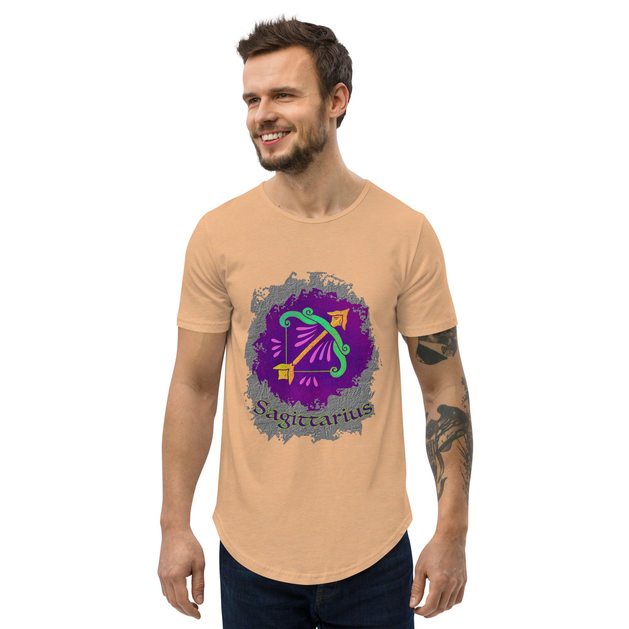 Sagittarius Men's Curved Hem T-Shirt | Zodiac Series 11 - Beyond T-shirts