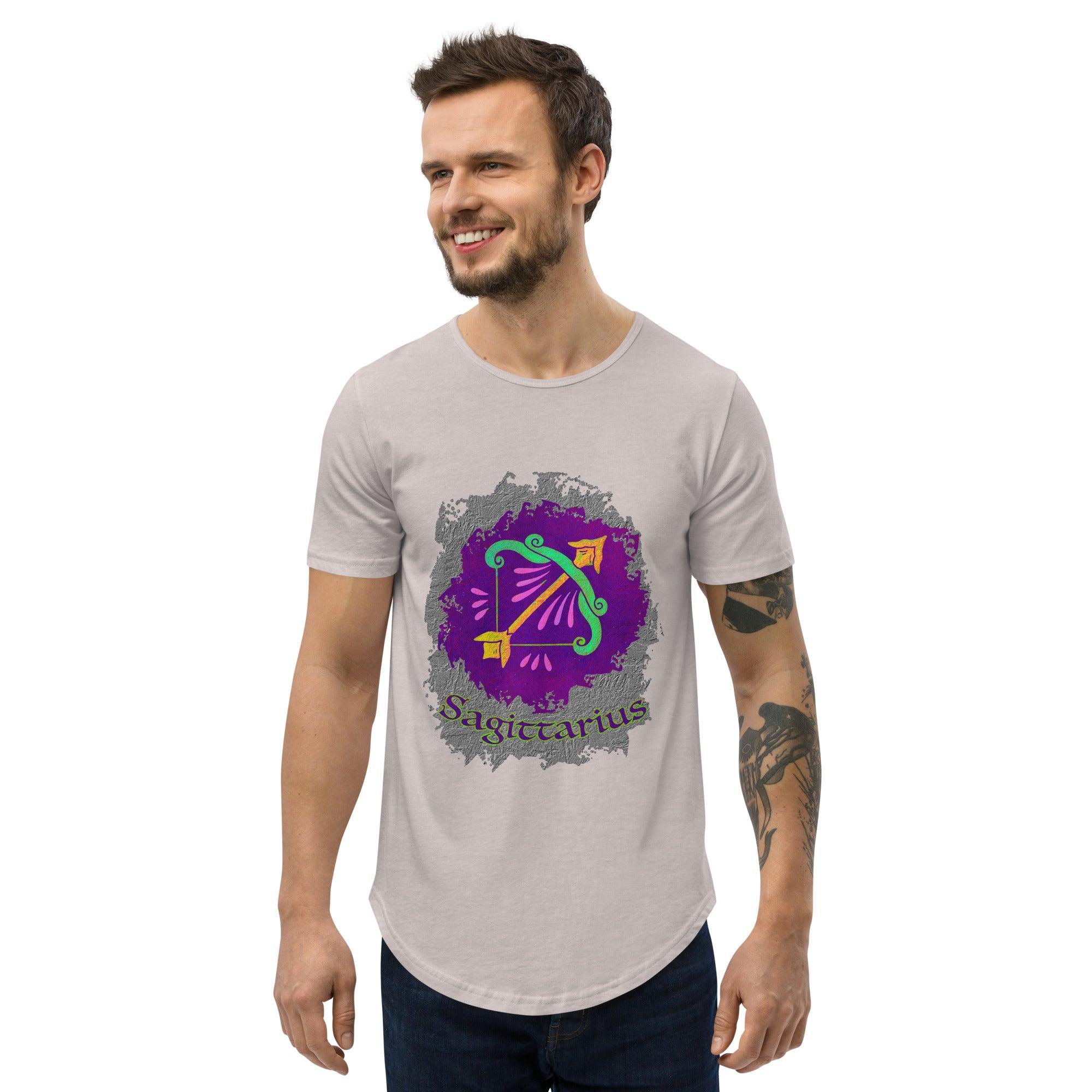 Sagittarius Men's Curved Hem T-Shirt | Zodiac Series 11 - Beyond T-shirts