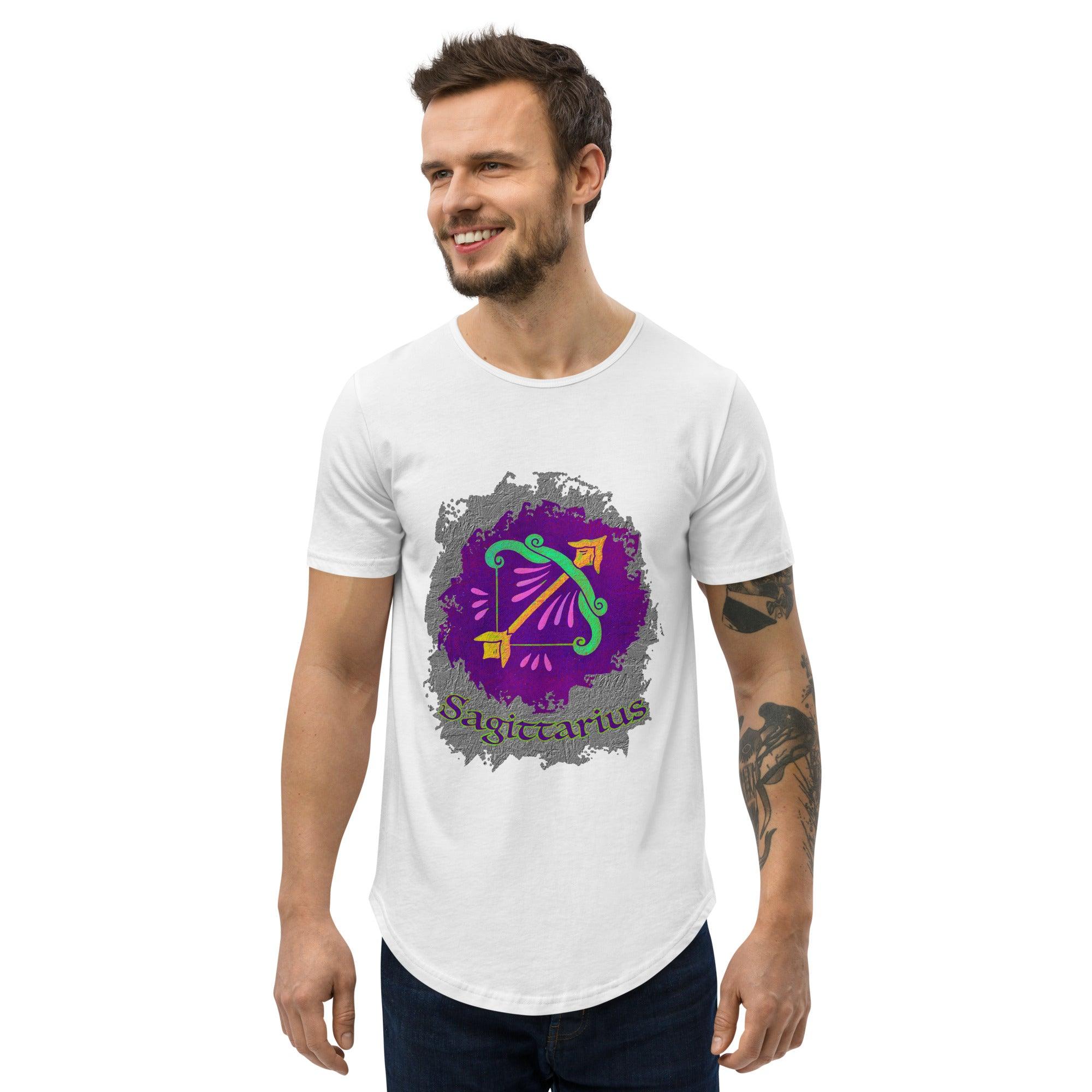 Sagittarius Men's Curved Hem T-Shirt | Zodiac Series 11 - Beyond T-shirts