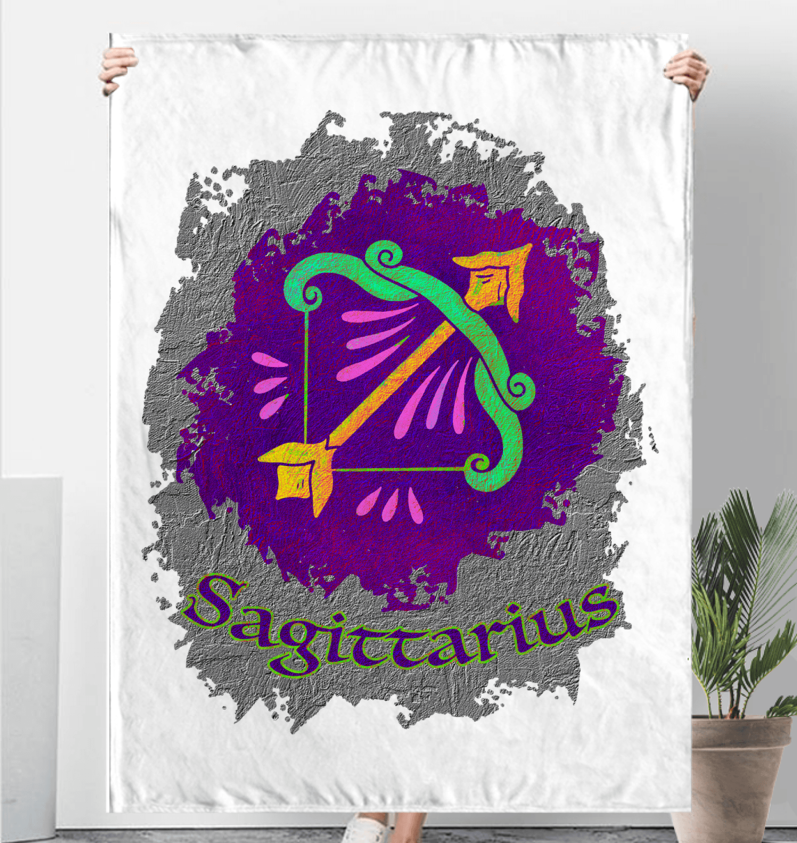 Sagittarius Sherpa Blanket | Zodiac Series 11 - Beyond T-shirts