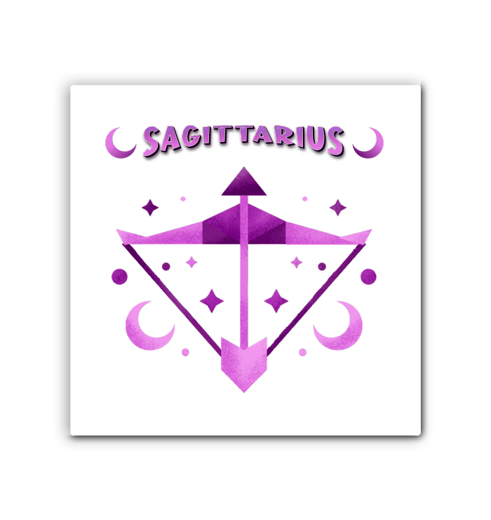 Sagittarius Wrapped Canvas 12x12 | Zodiac Series 2 - Beyond T-shirts