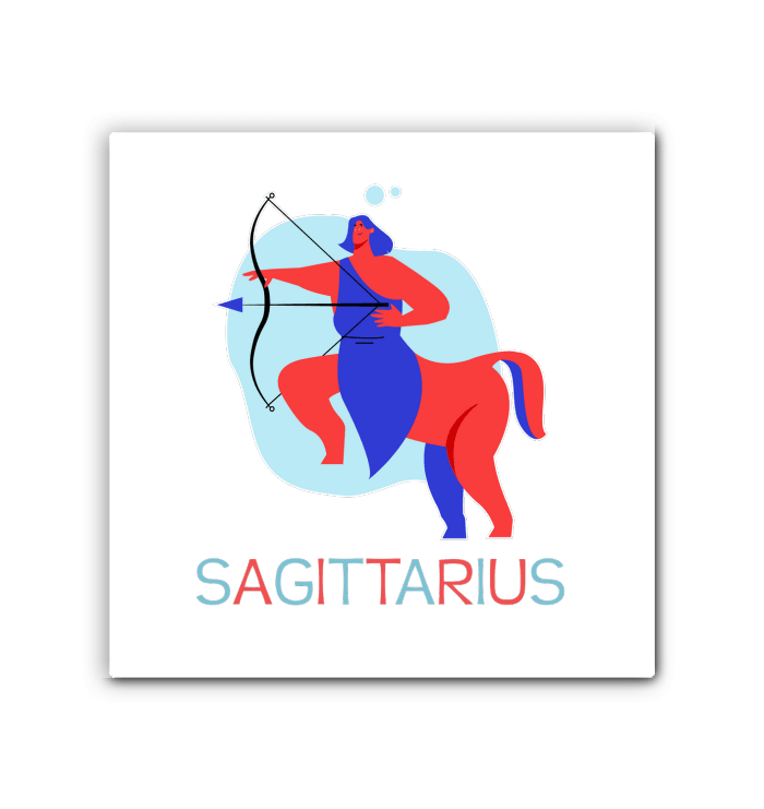 Sagittarius Wrapped Canvas 12x12 | Zodiac Series 4 - Beyond T-shirts